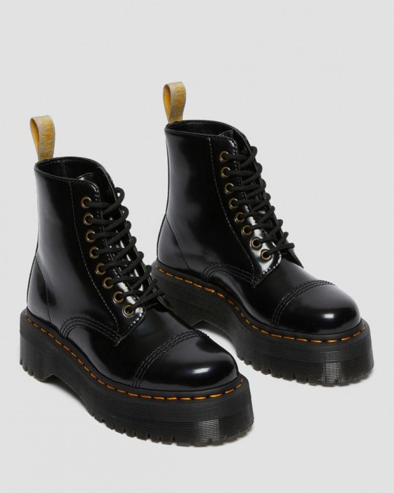 Dr Martens Veganske Sinclair Platform Sko Dame Sort | Danmark_Dr11214