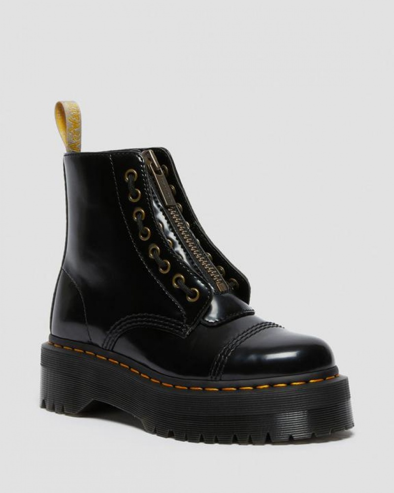 Dr Martens Veganske Sinclair Platform Sko Dame Sort | Danmark_Dr11214