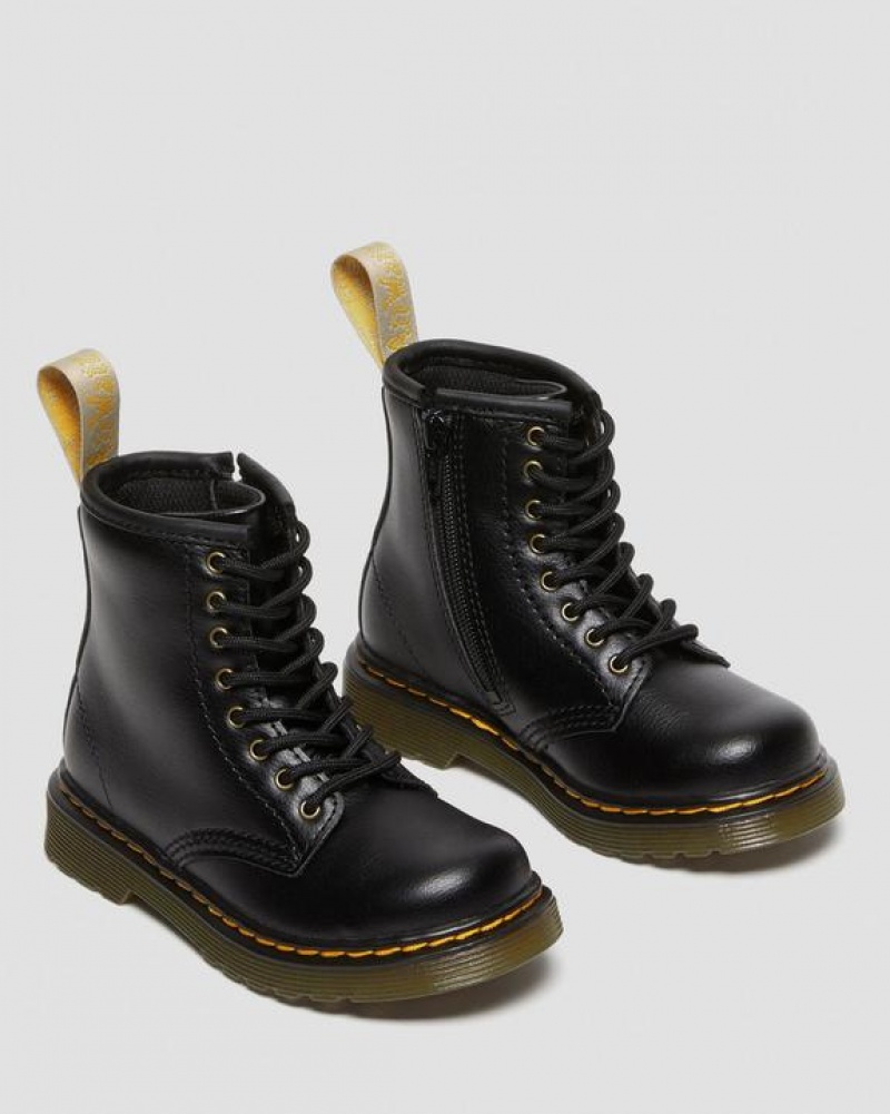 Dr Martens Veganske Toddler 1460 Blonder Up Støvler Børn Sort | Danmark_Dr25750