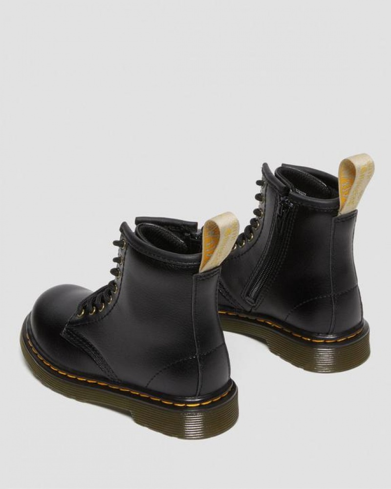 Dr Martens Veganske Toddler 1460 Blonder Up Støvler Børn Sort | Danmark_Dr25750