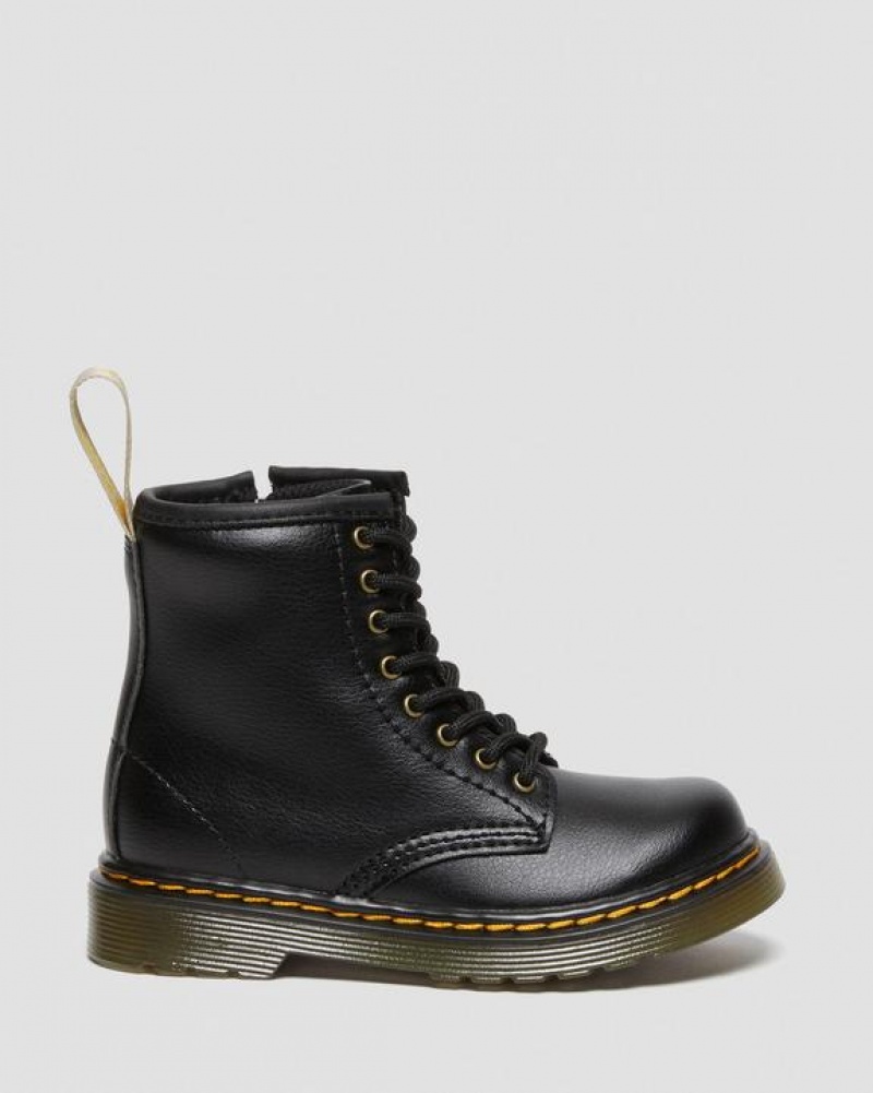 Dr Martens Veganske Toddler 1460 Blonder Up Støvler Børn Sort | Danmark_Dr25750