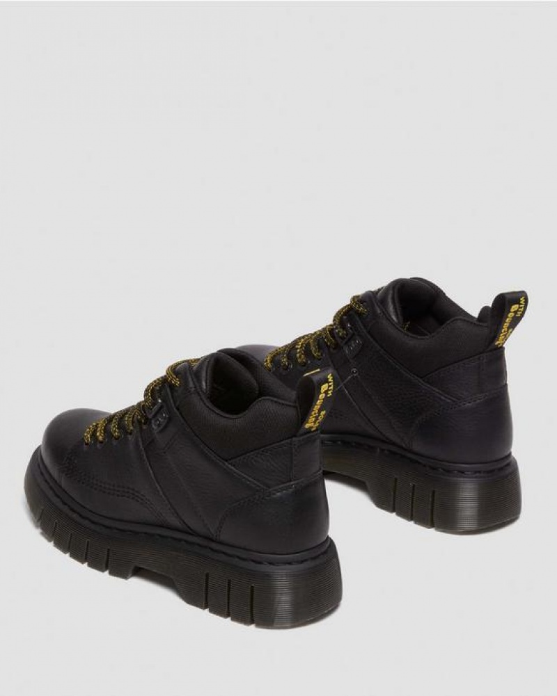 Dr Martens Woodard Grizzly Læder Low Casual Støvler Dame Sort | Danmark_Dr27221