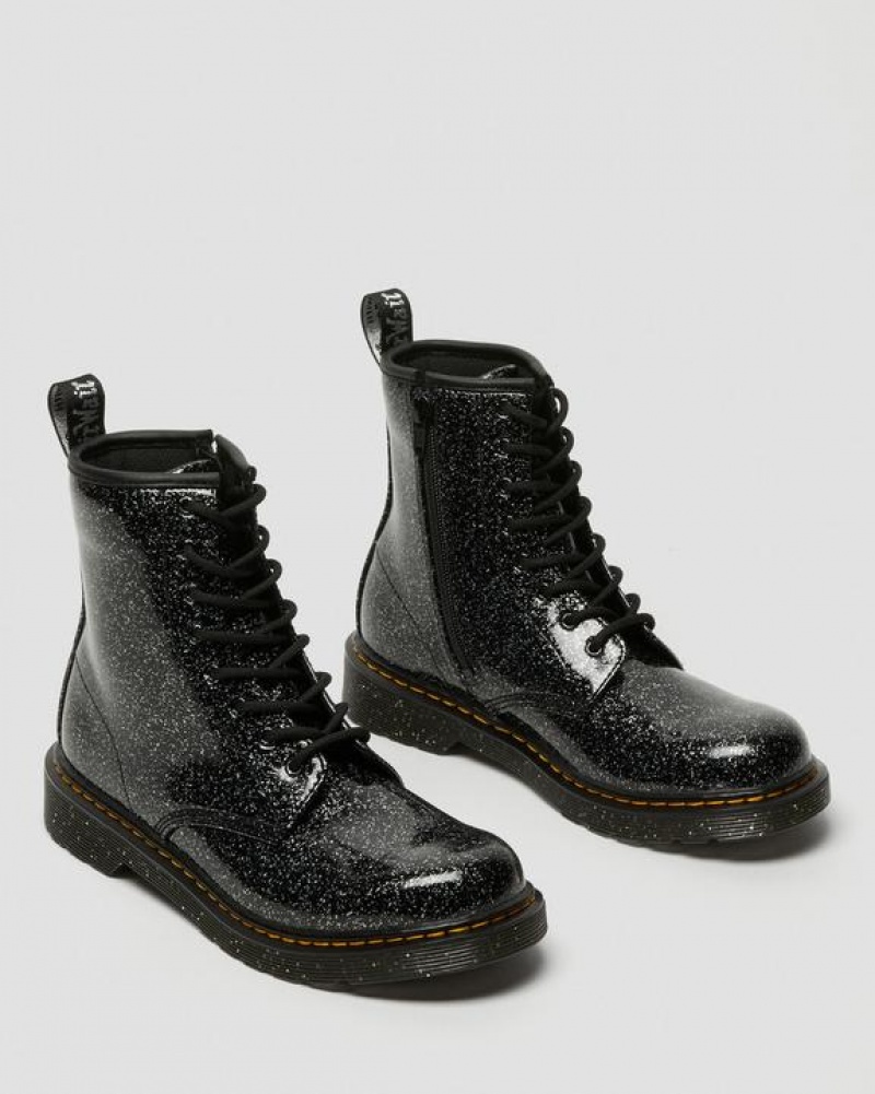 Dr Martens Youth 1460 Glitter Blonder Up Støvler Børn Sort | Danmark_Dr95683