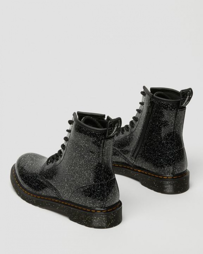 Dr Martens Youth 1460 Glitter Blonder Up Støvler Børn Sort | Danmark_Dr95683