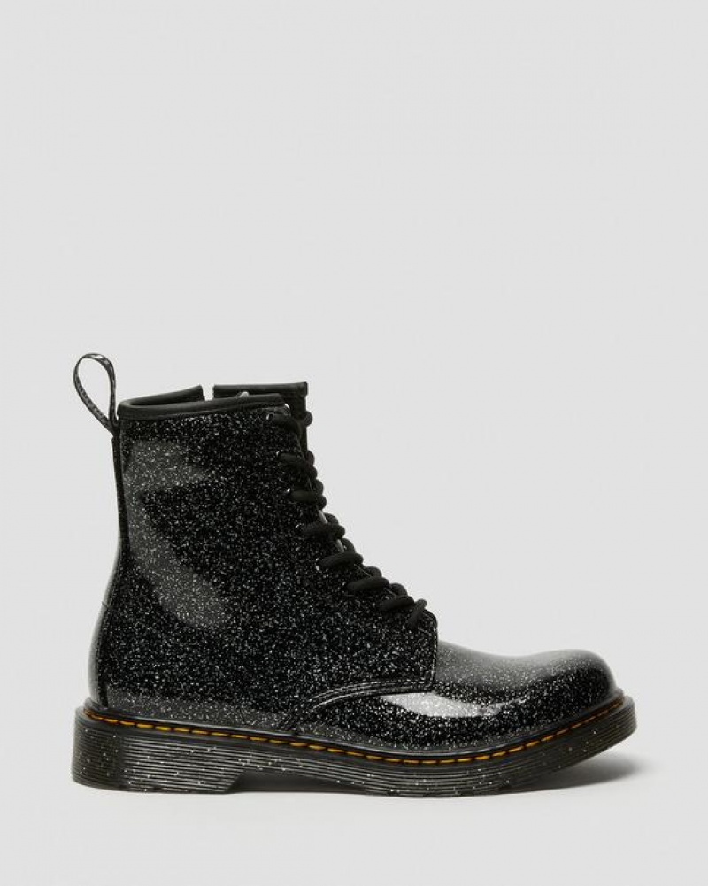 Dr Martens Youth 1460 Glitter Blonder Up Støvler Børn Sort | Danmark_Dr95683