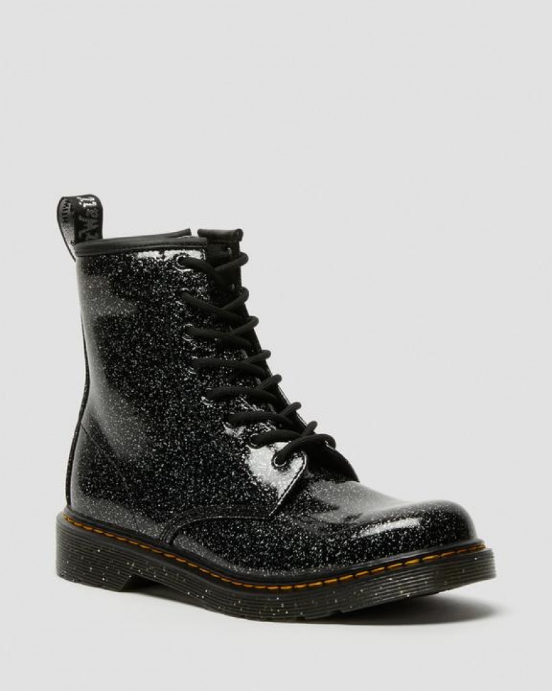 Dr Martens Youth 1460 Glitter Blonder Up Støvler Børn Sort | Danmark_Dr95683