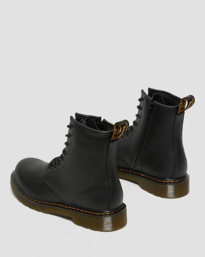 Dr Martens Youth 1460 Softy T Læder Blonder Up Støvler Børn Sort | Danmark_Dr13512