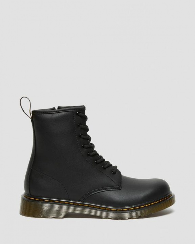 Dr Martens Youth 1460 Softy T Læder Blonder Up Støvler Børn Sort | Danmark_Dr13512