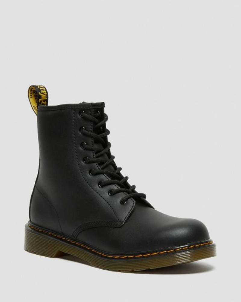 Dr Martens Youth 1460 Softy T Læder Blonder Up Støvler Børn Sort | Danmark_Dr13512