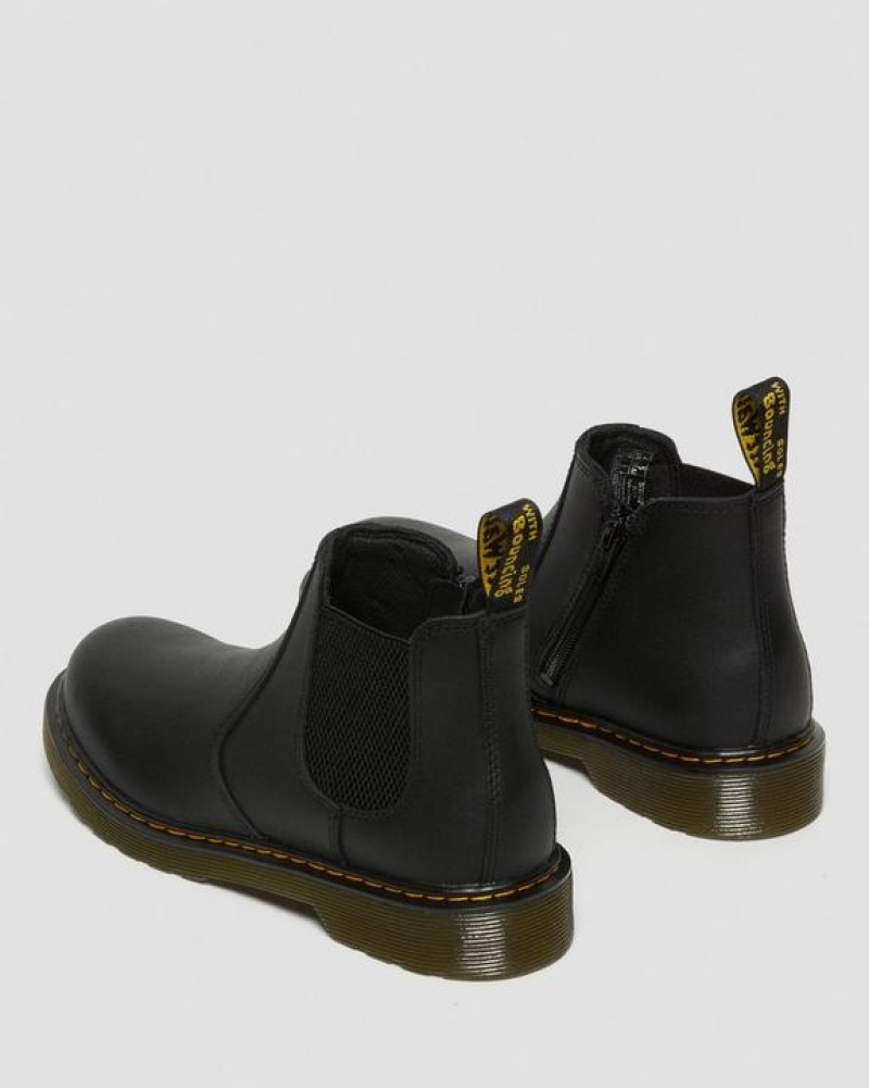 Dr Martens Youth 2976 Softy T Læder Chelsea Støvler Børn Sort | Danmark_Dr31408