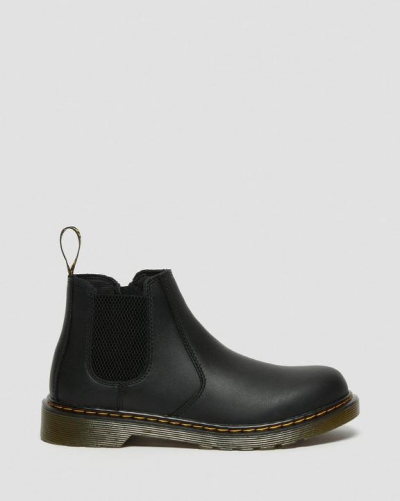 Dr Martens Youth 2976 Softy T Læder Chelsea Støvler Børn Sort | Danmark_Dr31408