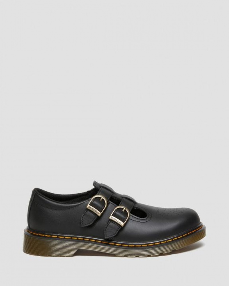 Dr Martens Youth 8065 Softy T Læder Mary Jane Sko Børn Sort | Danmark_Dr96452