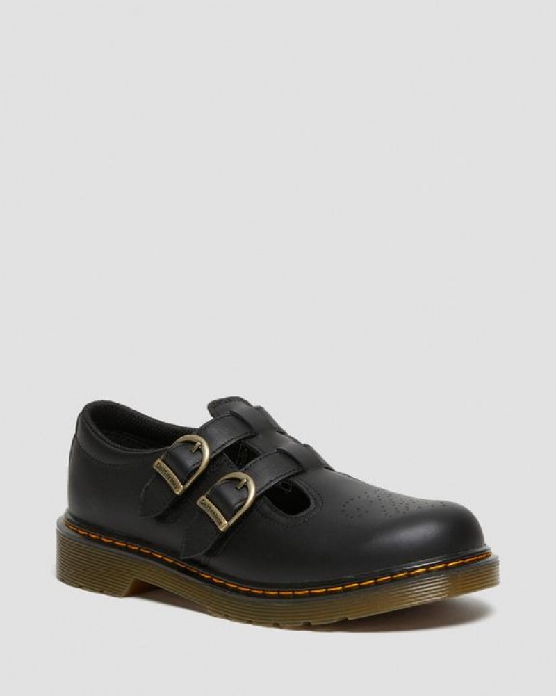 Dr Martens Youth 8065 Softy T Læder Mary Jane Sko Børn Sort | Danmark_Dr96452